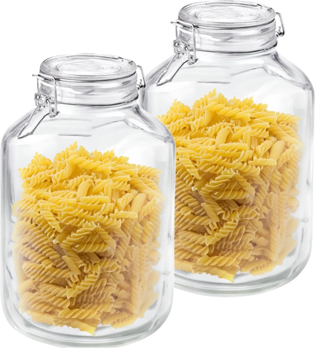 Weckpot/inmaakpot - 2x stuks - 5000 ml - glas - beugelsluiting - D17 x H29 cm van Bormioli Rocco in Transparant – productfoto
