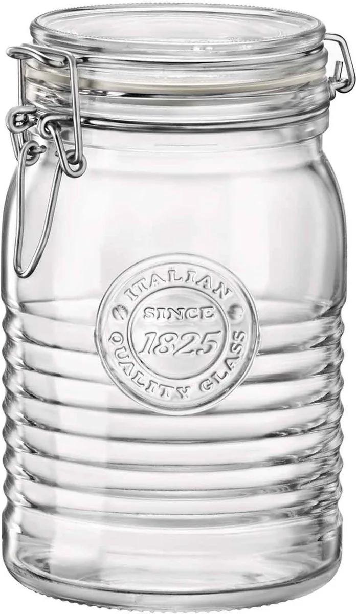 Weckpot Officina - ø 11 cm / 1 liter van Bormioli Rocco in Transparant – productfoto