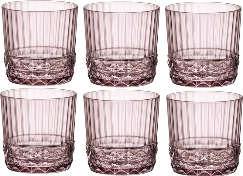 Whiskey Glazen America's 20 - Lilac Rose - 300 ml - 6 stuks von Bormioli Rocco in Rosa – Produktfoto