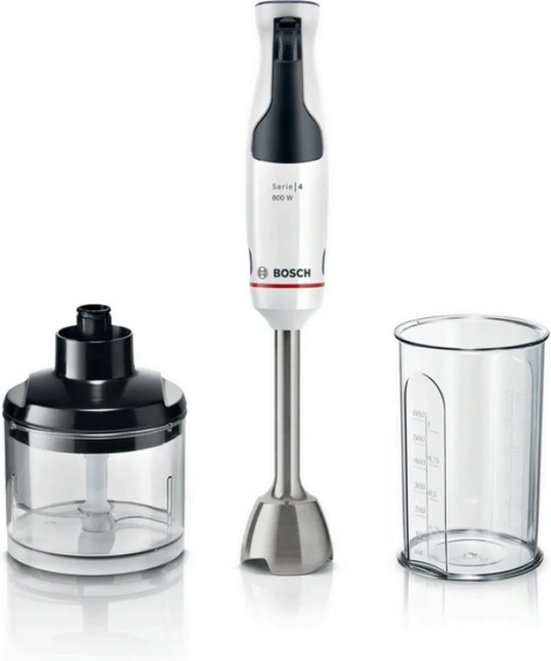 ErgoMaster - Staafmixer - 800W - Inclusief Hakmolen - Roestvrij Staal - Wit/Zilver von Bosch in Schwarz – Produktfoto