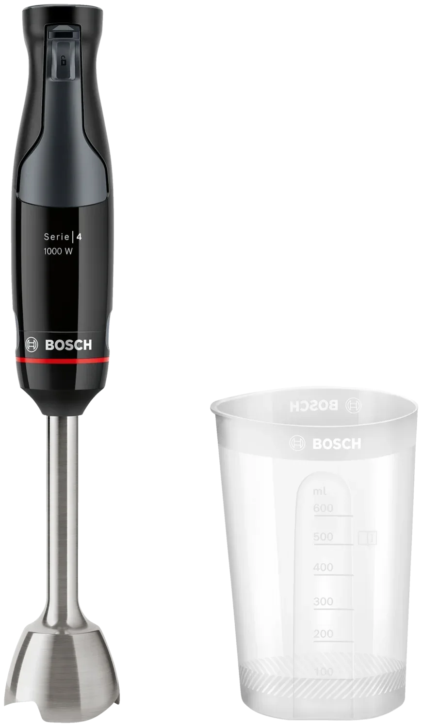 ErgoMixx Stabmixer 1000 Watt Metall-Fuß schwarz/anthrazit MSM4B61L de Bosch – photo produit