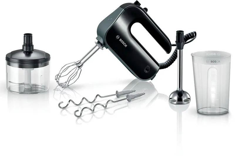 MFQ4980B - Premium handmixer set - 850W - Zwart von Bosch in Schwarz, Silber – Produktfoto