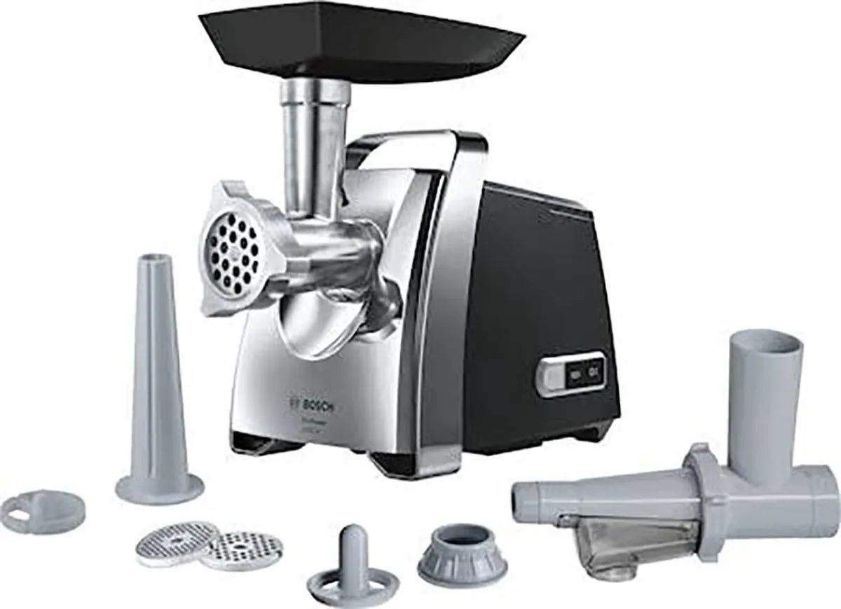 MFW67450 - Vleesmolen met Toebehoren - Roestvrij staal by Bosch in Grey – product photo