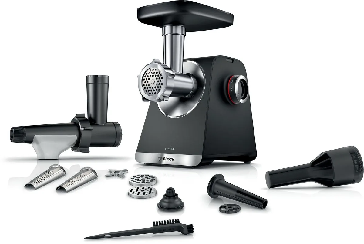 MFWS650B Vleesmolen - MultiPower - 2100 W - Zilver by Bosch in Black – product photo