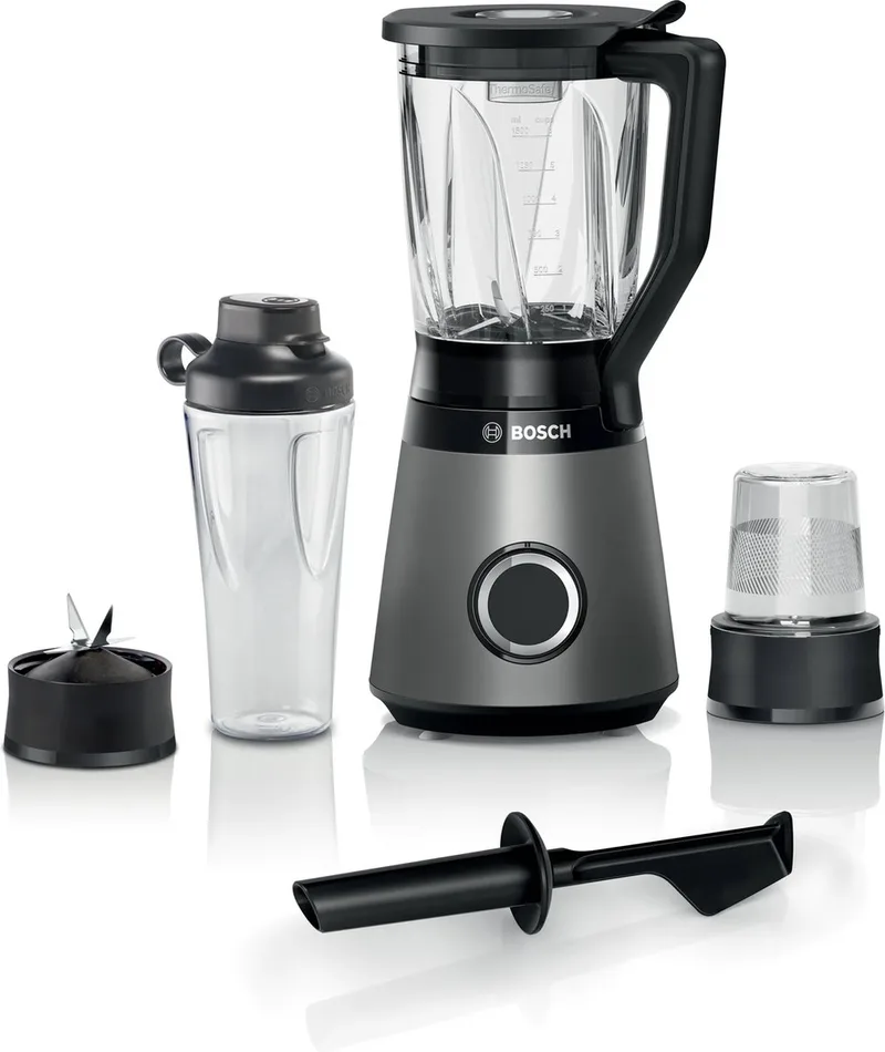 MMB6177S VitaPower Serie 4 - Blender - 1200W - ToGo Bottle 0,6 l, Kunststof hakmolen de Bosch en Argent – photo produit