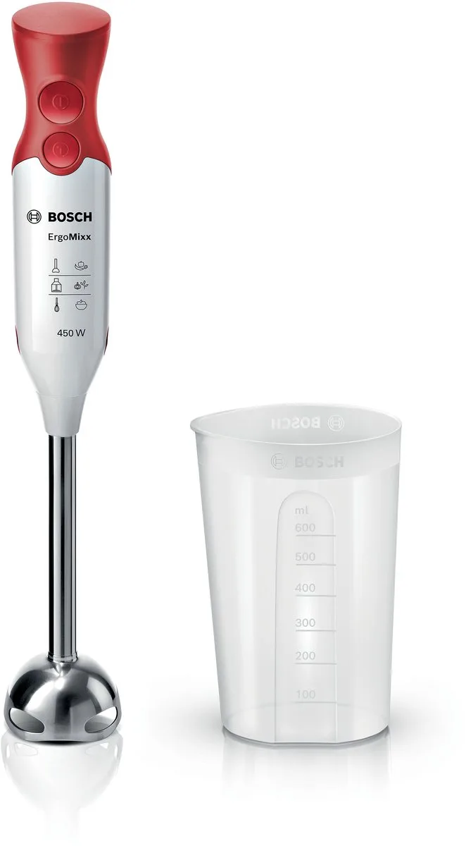 MSM64110 Mixer Pürierstab 450 W Rot, Weiß von Bosch in Weiß – Produktfoto