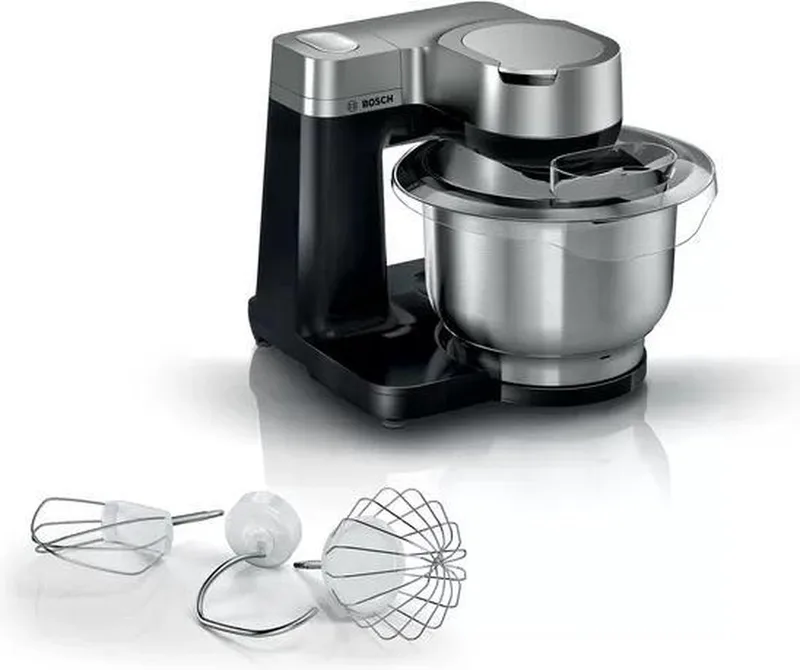 MUM Serie 2 - MUMS2VM00 - Keukenmachine - 900W - Keukenrobot - Keukenmixer - Mixer met Mengkom 3,8L - Zwart/RVS de Bosch en Noir – photo produit