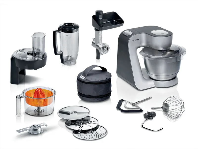 MUM5 - MUM5935B - Keukenmachine - 1000W - Keukenrobot - Keukenmixer - Mixer met Mengkom - 3,9L - Donker zilver de Bosch en Gris – photo produit