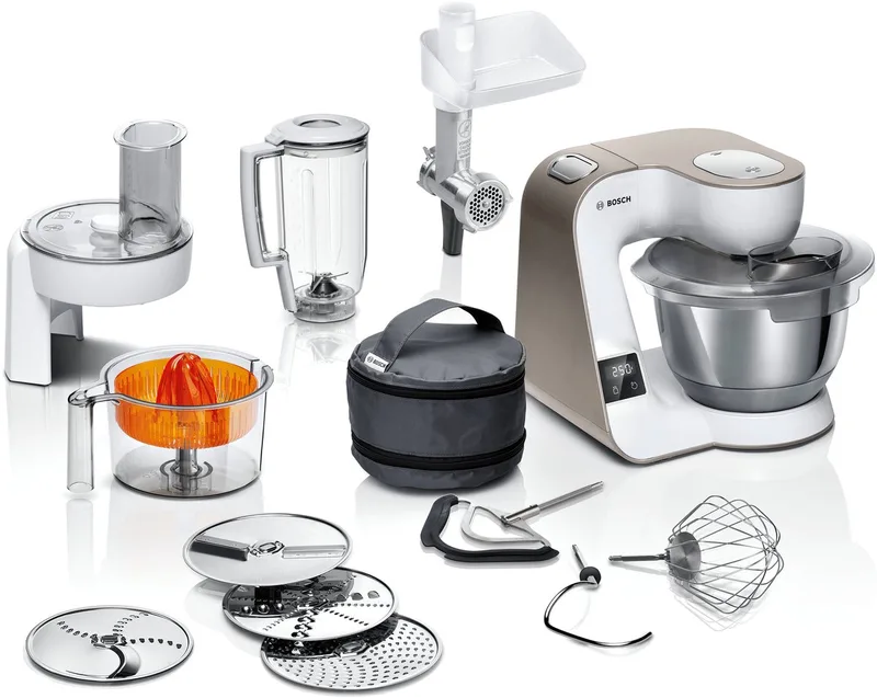 MUM5 - MUM5XW40 - Keukenmachine - 900W - 3.9L - Champagne/Wit de Bosch en Blanc – photo produit