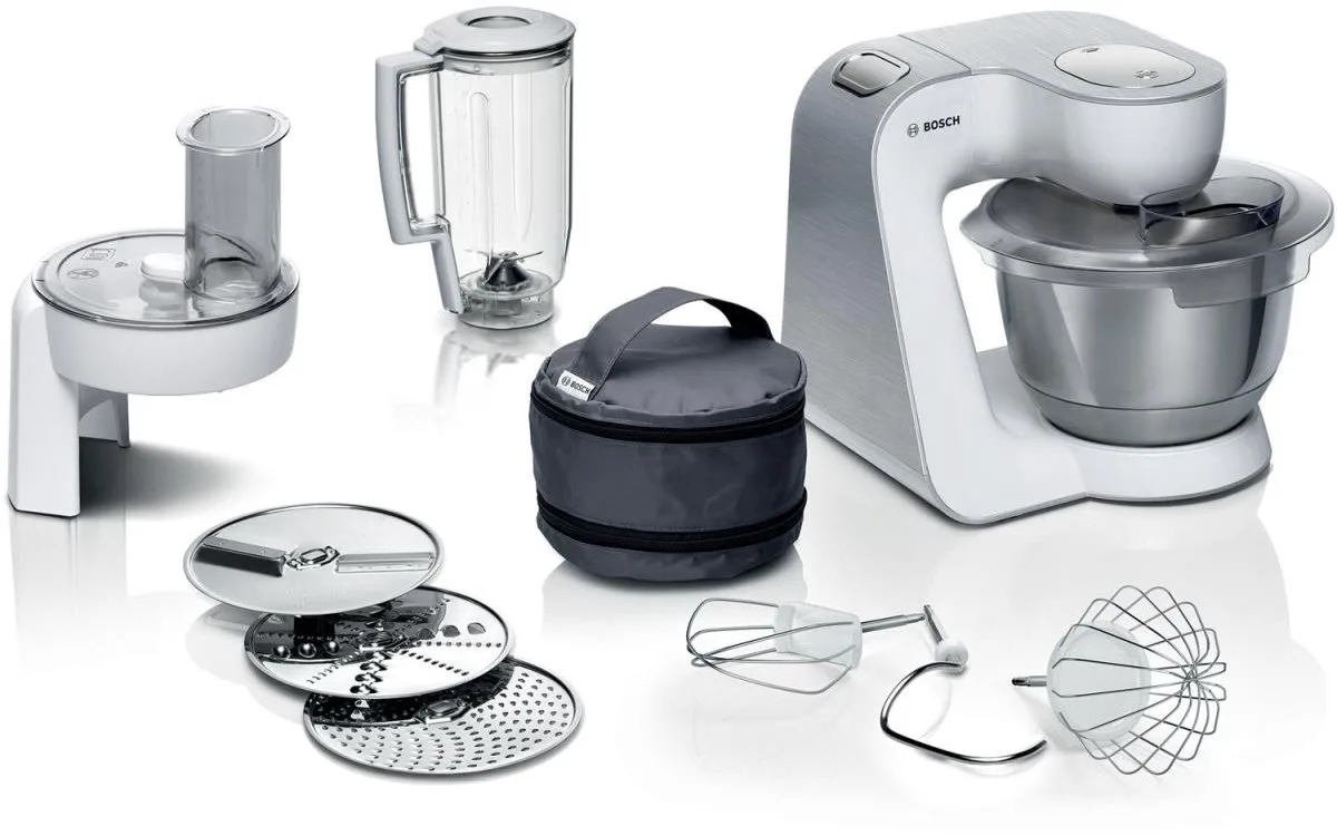 MUM58W20 keukenmachine 3,9 l Zilver, Wit 1000 W van Bosch in Zwart – productfoto
