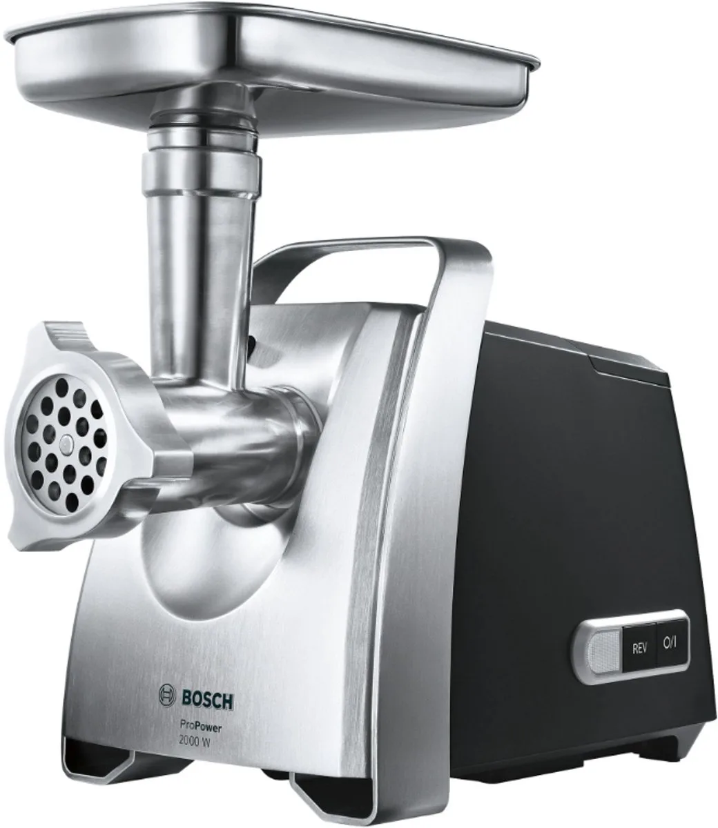 ProPower MFW68660 - Vleesmolen - 800 W - Zwart/Zilver de Bosch en Noir, Argent – photo produit
