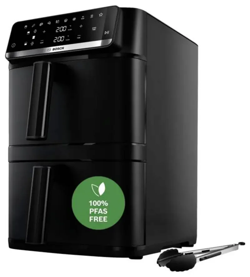 Serie 6, Double Stack Air Fryer 12 l 2800 W Schwarz von Bosch – Produktfoto
