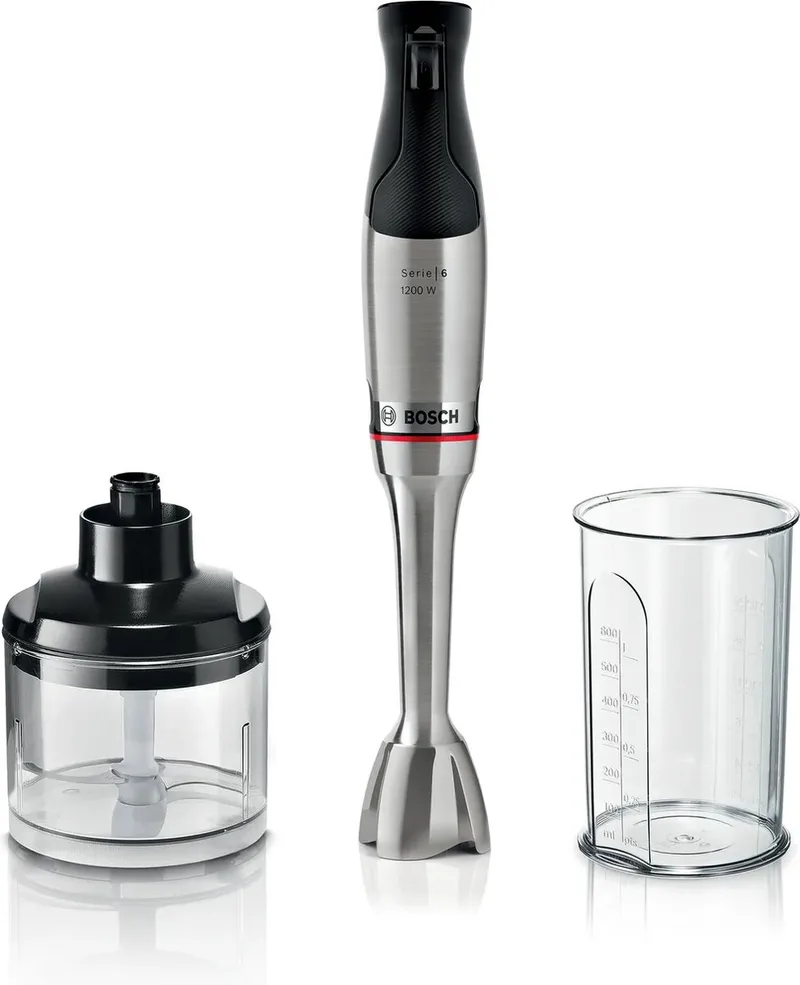 Serie 6 MSM6M820 blender Staafmixer 1200 W Roestvrijstaal von Bosch in Schwarz – Produktfoto