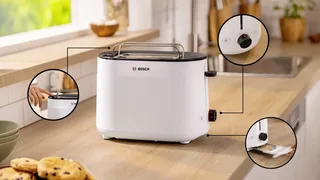 TAT2M121 - Mymoment Broodrooster - Ontdooifunctie de Bosch en Blanc – photo produit 2 sur 2