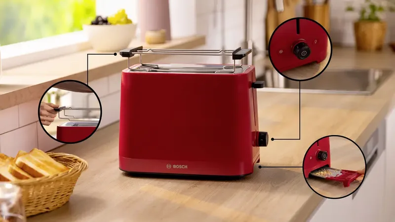 TAT3M124 MyMoment - Broodrooster by Bosch in Red – product photo 2 of 2