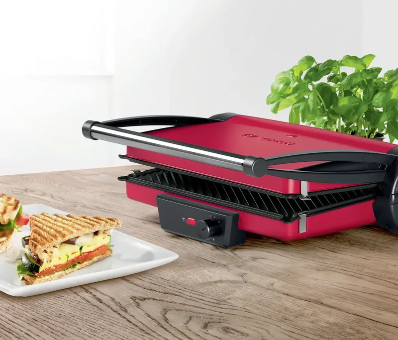 TCG4104 - Contactgrill Elektrisch - Zwart by Bosch in Red – product photo 2 of 3