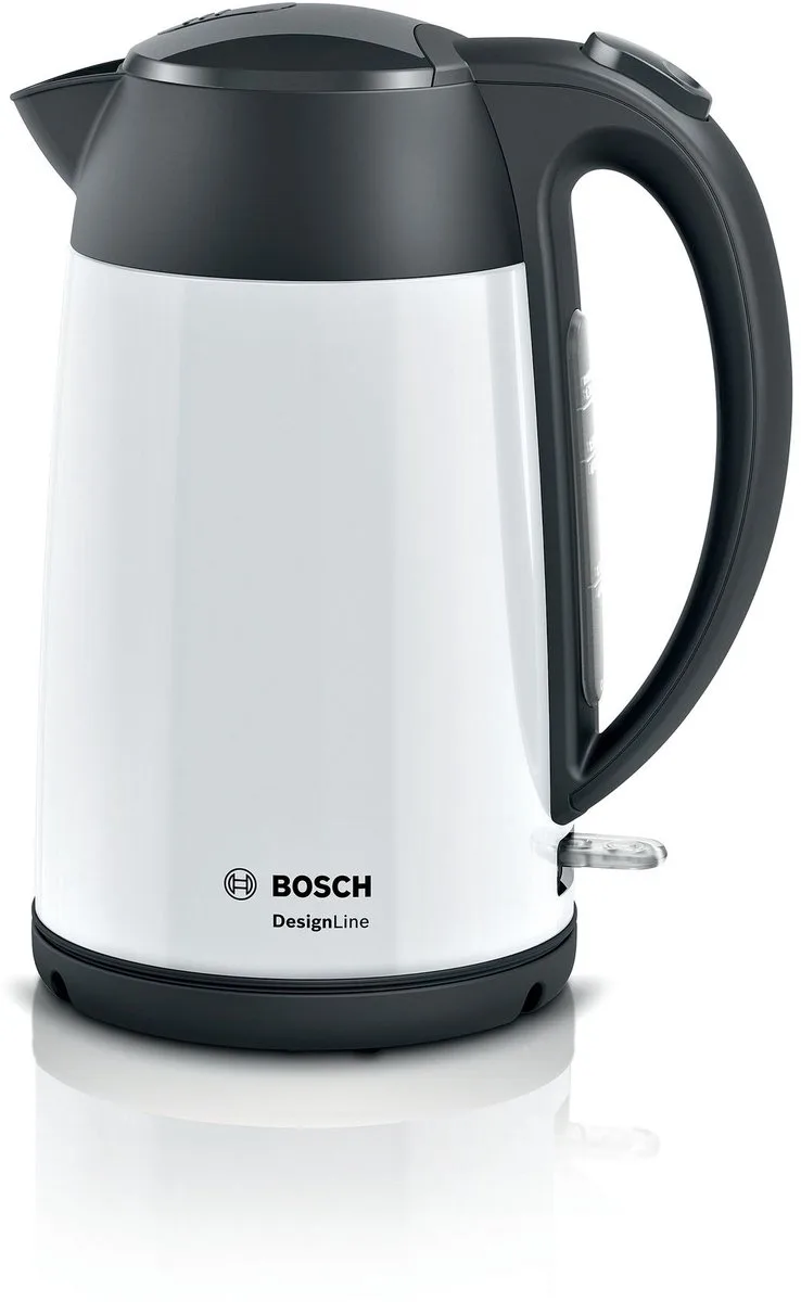 TWK3P421 - DesignLine Waterkoker - 1.7L - 2400W - Wit/Zwart van Bosch in Zwart, Wit – productfoto 1 van 3