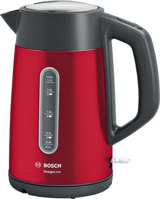 TWK4P434 DesignLine - Waterkoker - Zwart by Bosch in Red – product photo 1 of 2