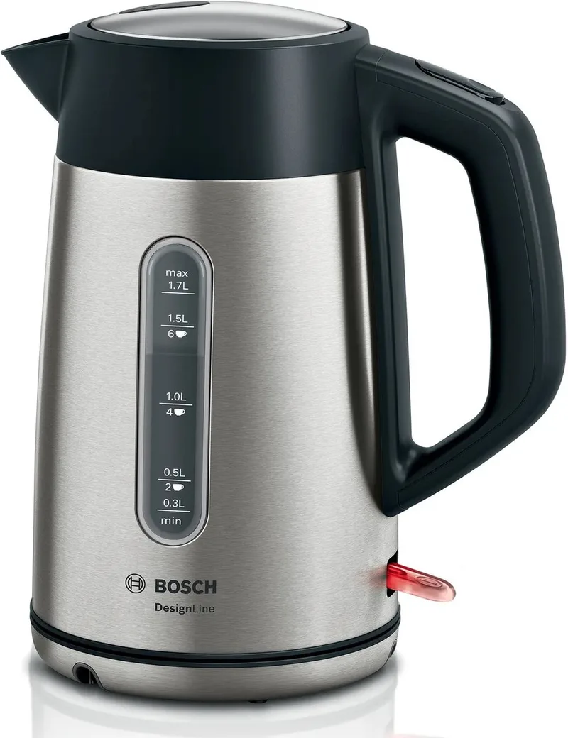 TWK4P440 DesignLine - Waterkoker - RVS / Zwart by Bosch in Silver – product photo