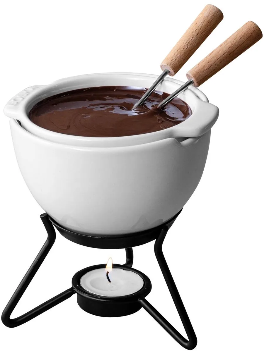 Choco Fondue Petit Marie - Au bain-marie fondueset - 250 ml van Boska in Wit, Bruin – productfoto