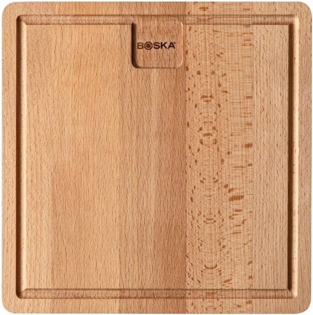 Dining Board Amigo S - Beukenhouten Serveerplank - Dinerbord met opvanggeul - 23 cm de Boska en Marron – photo produit