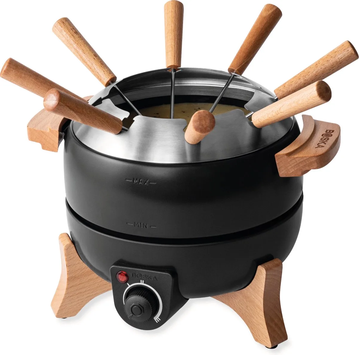 Elektrische Fondueset â€“ 2,3L - Voor Kaasfondue, Chocoladefondue, Hotpot en Bouillonfondue - Fondueset elektrisch - Met temperatuurregelaar van Boska in Party – productfoto