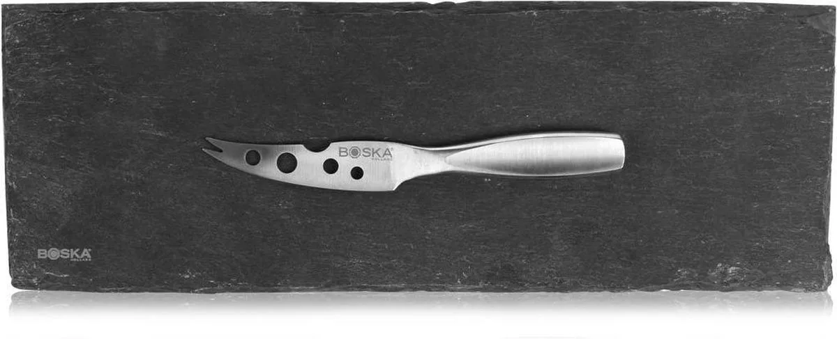 Kaasset Leisteen S - Kaasplank met Mesje - Leisteen - Zwart/Zilver - 33 cm fra Boska i Sort – produktbillede