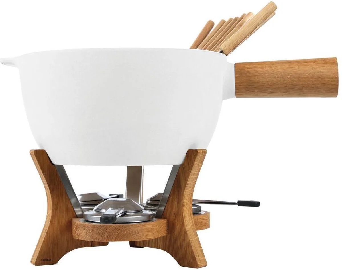 Party Fondue Mr. Big - Fondueset - Kaasfondue - voor 5500 gram Kaas - 6,5 L van Boska in Bruin, Zilver, Wit – productfoto
