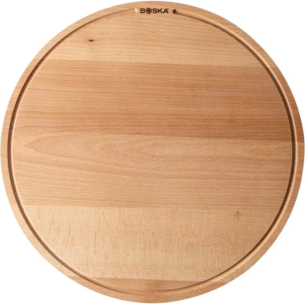 Pizzaplank Amigo Rond XL - Borrelplank van Duurzaam Beukenhout - Met opvanggeul - Ø 44 cm de Boska en Hout – photo produit