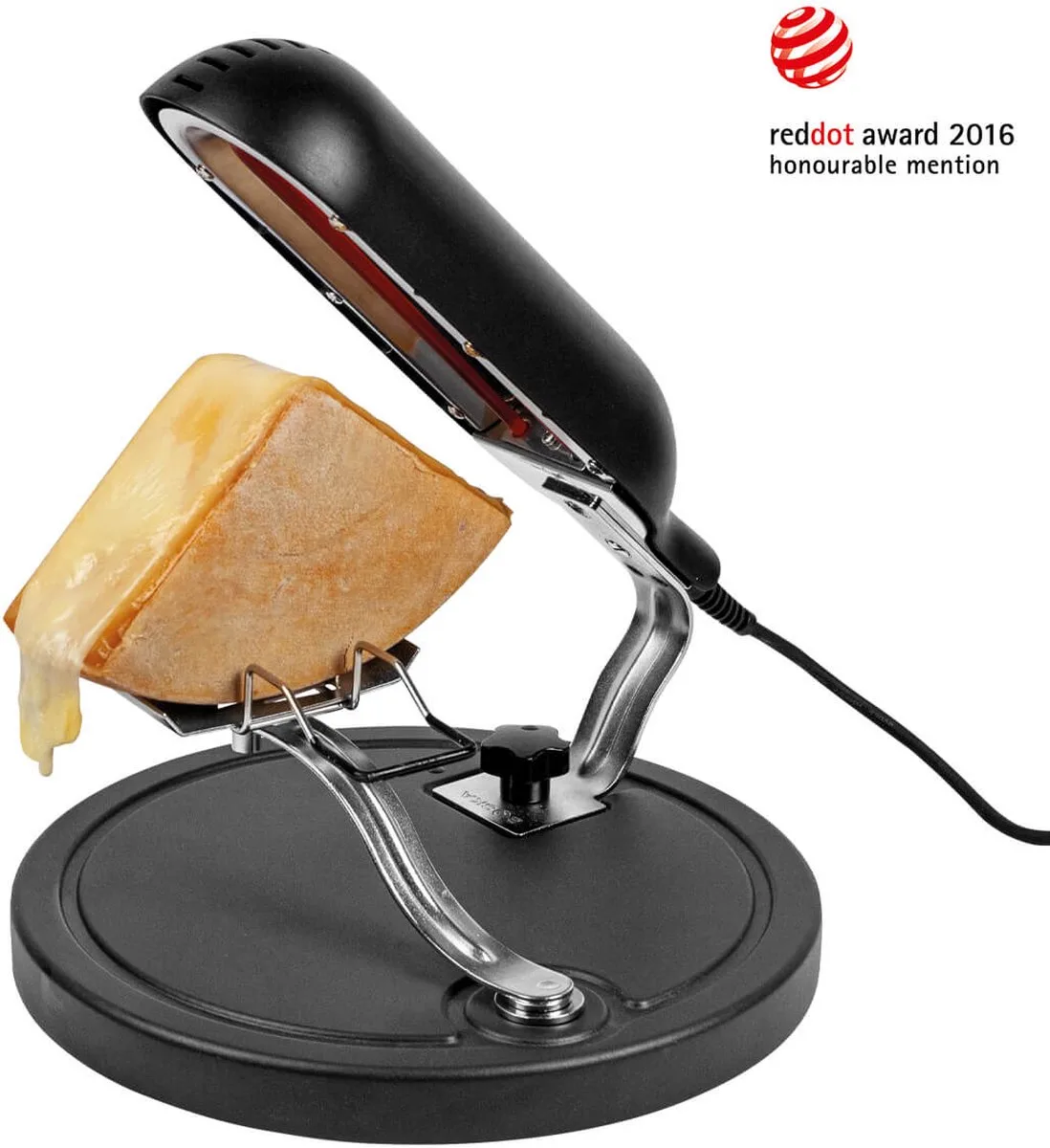 Raclette Quattro - Raclette apparaat - Lang snoer - Gesmolten raclette kaas - Grill von Boska in Schwarz – Produktfoto