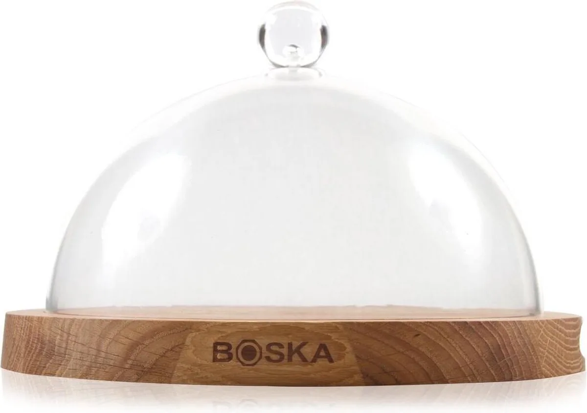 Serveerplank Rond Friends met Stolp - Duurzaam Eikenhout - Ø 23,8 cm fra Boska i Brun – produktbillede