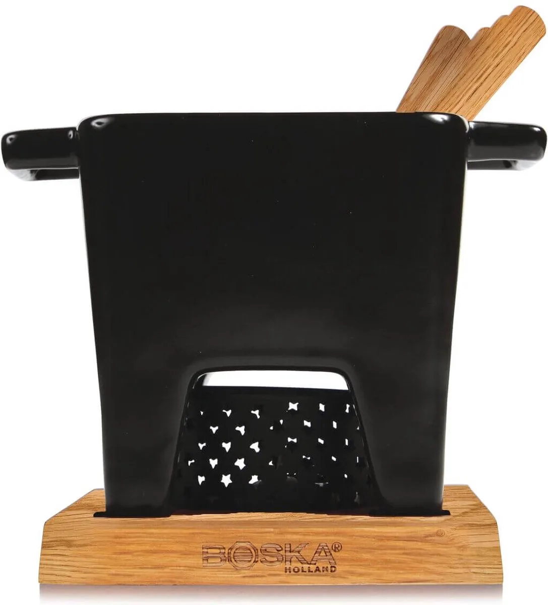 Tapas Fondueset Nero L - Fondueset - Mag in vaatwasser en magnetron - 600 ml van Boska in Zwart – productfoto