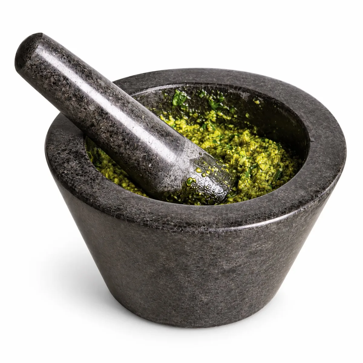Vijzel met Stamper - Graniet - Diameter 17,5 cm van Boska in Zwart – productfoto