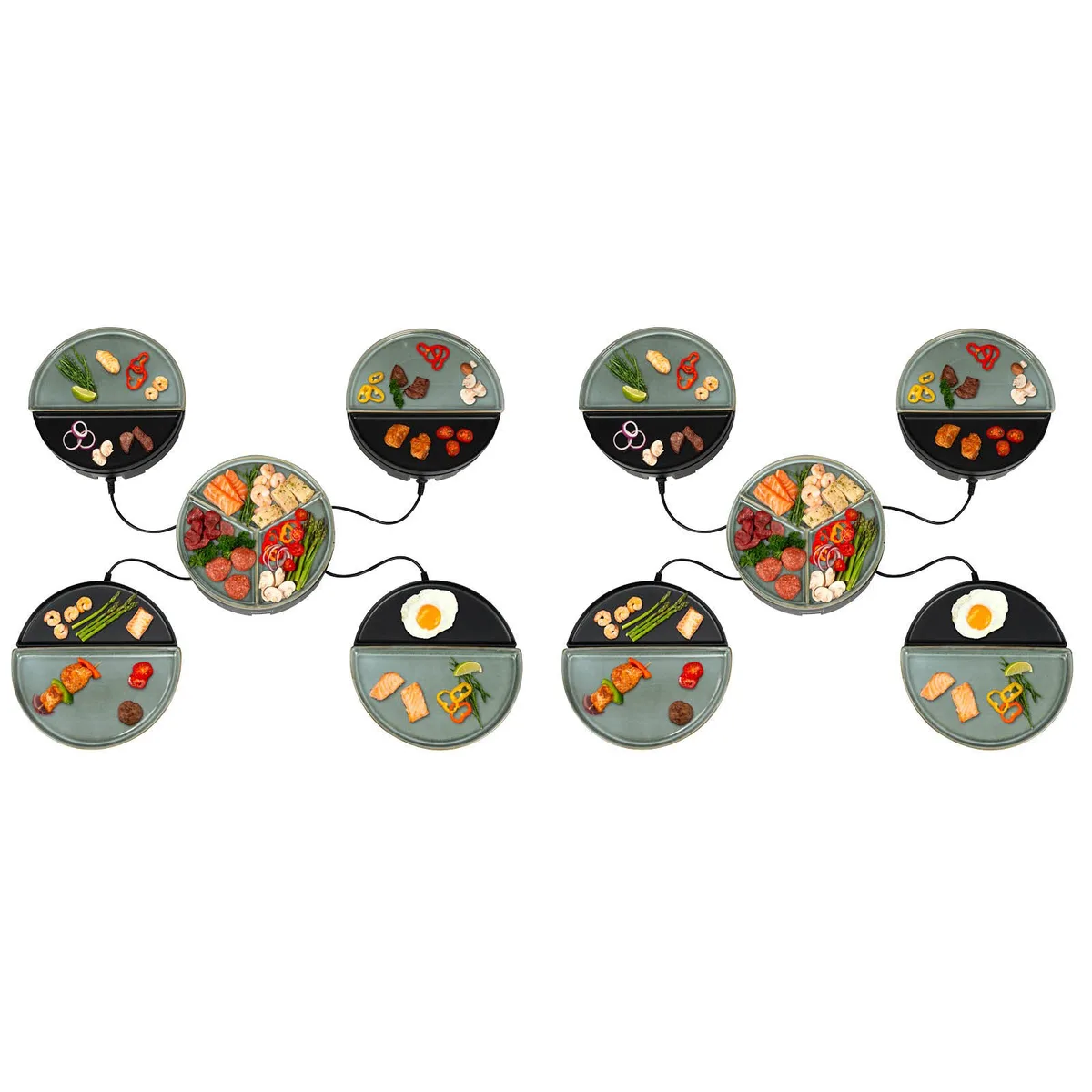 Chef's Dinner Party - Gourmetstel - Glazed Grey - 8 personen - PFAS-vrij de Bourgini – photo produit