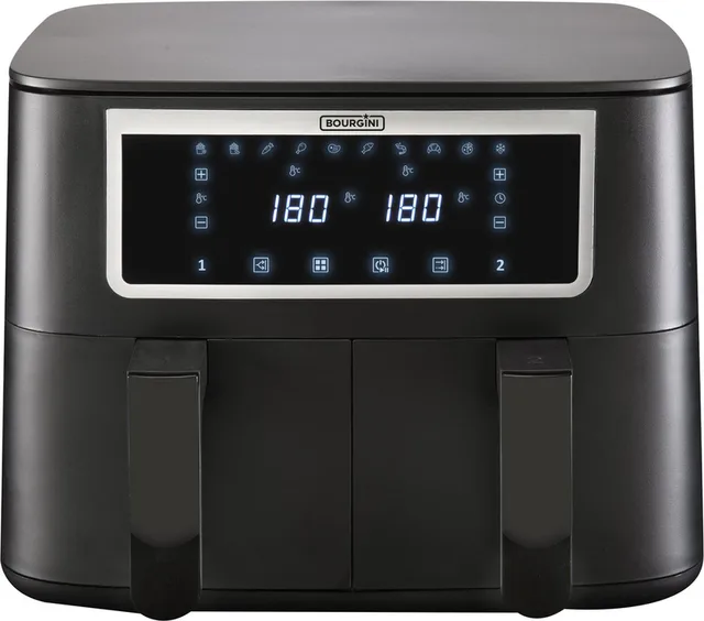 Duo Heteluchtfriteuse 2 x 4.0L - PFAS vrij - Airfryer XXL - 2 laden met synchronisatie functie - Touchscreen - 8L - 2600W