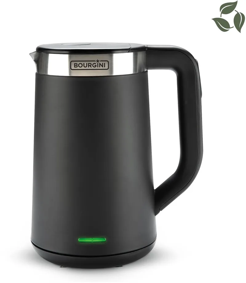 Elements - Digitale Waterkoker - 1.7 liter inhoud - GRS gecertificeerd gerecyclede materialen van Bourgini in Zwart – productfoto