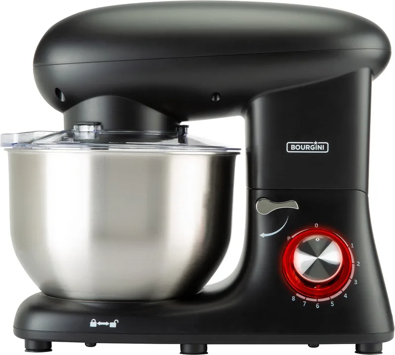 Kitchen Chef Plus Keukenmachine - 5.5L Mengkom - 1400W - Keukenmixer - Keukenrobot by Bourgini in Black – product photo
