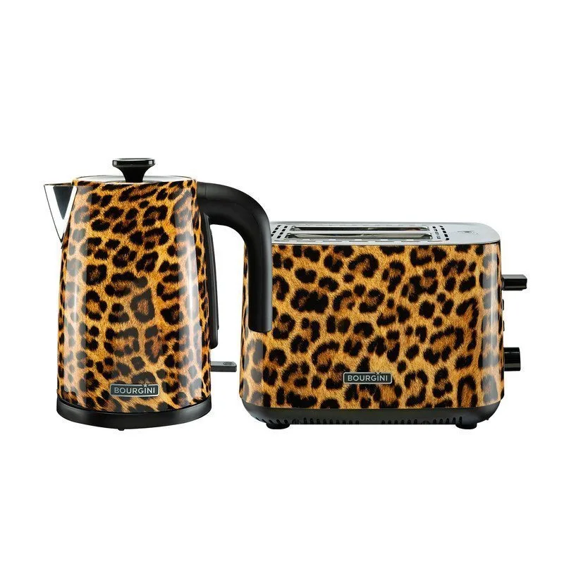 Panter Ontbijtset - Waterkoker & Broodrooster van Bourgini – productfoto