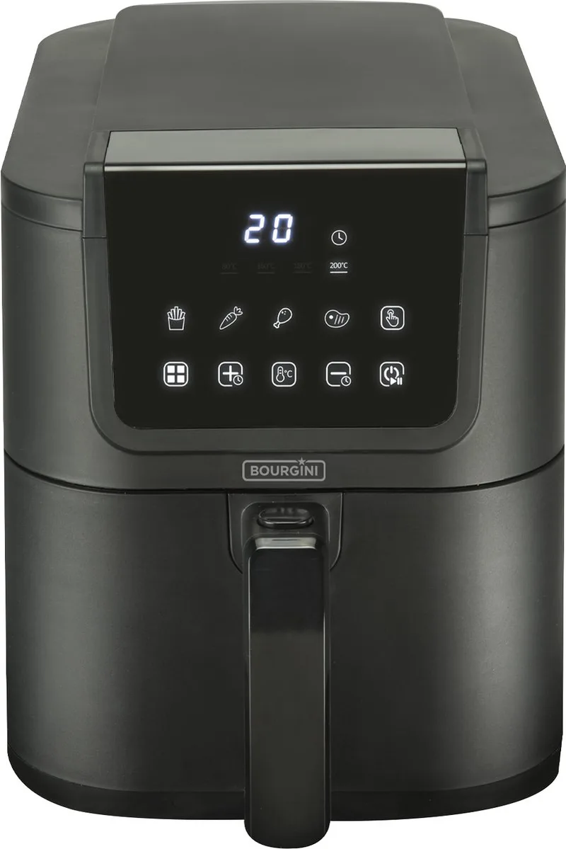 Slimfit Airfryer Pure XL - Heteluchtfriteuse - 5 liter - 1500W - PFAS vrij de Bourgini en Noir – photo produit