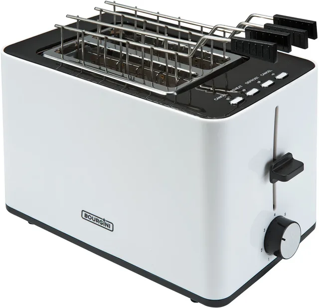 Tosti Toaster - Broodrooster met Tostiklemmen - Extra brede sleuf geschikt voor 2 tosti's - Instelbare bruiningsstand en ontdooifunctie