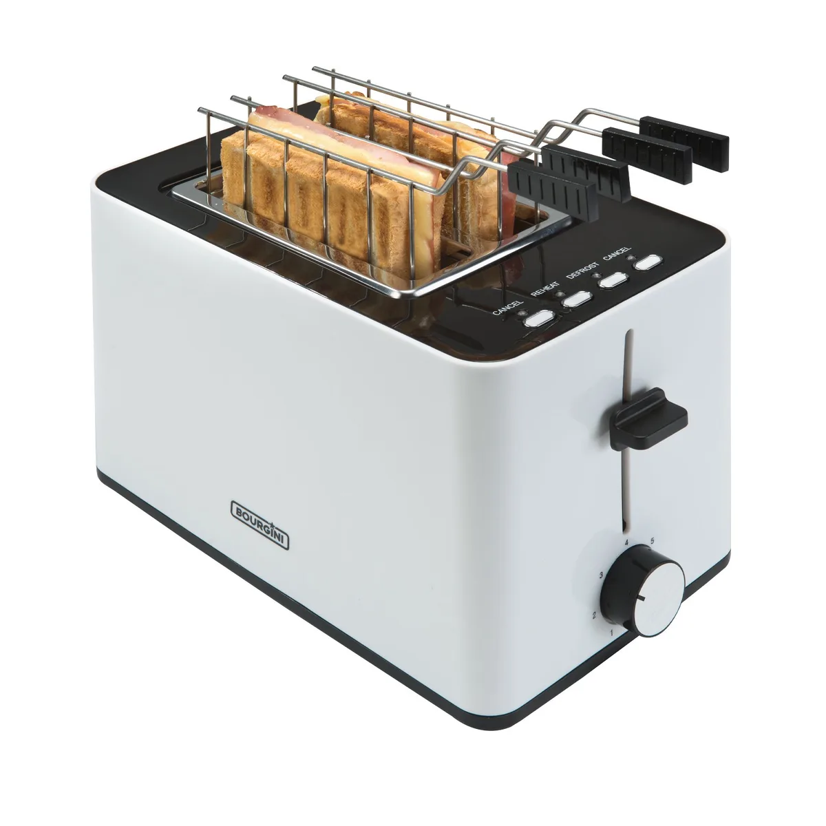 Tosti Toaster Wit - Broodrooster & Tostimaker van Bourgini – productfoto