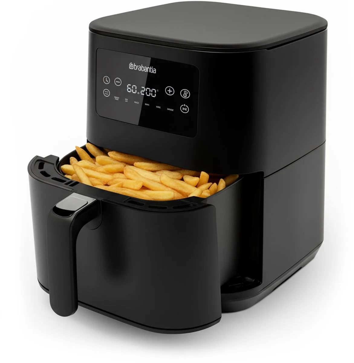 Airfryer XXL - 5.7 liter - Digitaal Touchscreen - 6 Kookprogramma's - Tot 5 Personen - 80ºC tot 200ºC - 1700 Watt - BBEK1137 by Brabantia in Black – product photo
