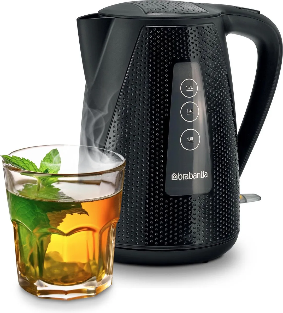 BBEK1013KBK Waterkoker - Elektrisch - 1,7 Liter - 2150 Watt van Brabantia in Zwart – productfoto