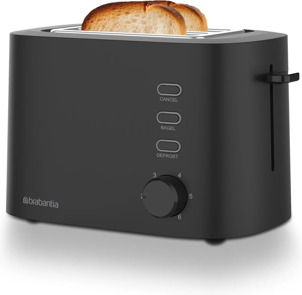 Broodrooster - 980 Watt - 6 Roosterstanden - Toaster met Snoeropbergruimte - BBEK1027 de Brabantia en Noir – photo produit
