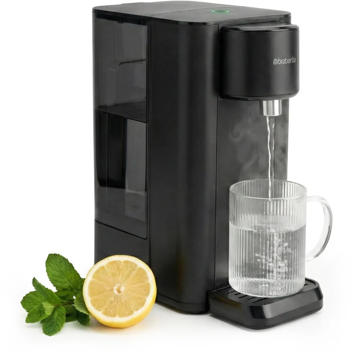 Heetwaterdispenser - 2.5 Liter Reservoir - 100℃ - Afneembare Watertank - Instant Waterkoker - BBEK1103 de Brabantia en Noir – photo produit