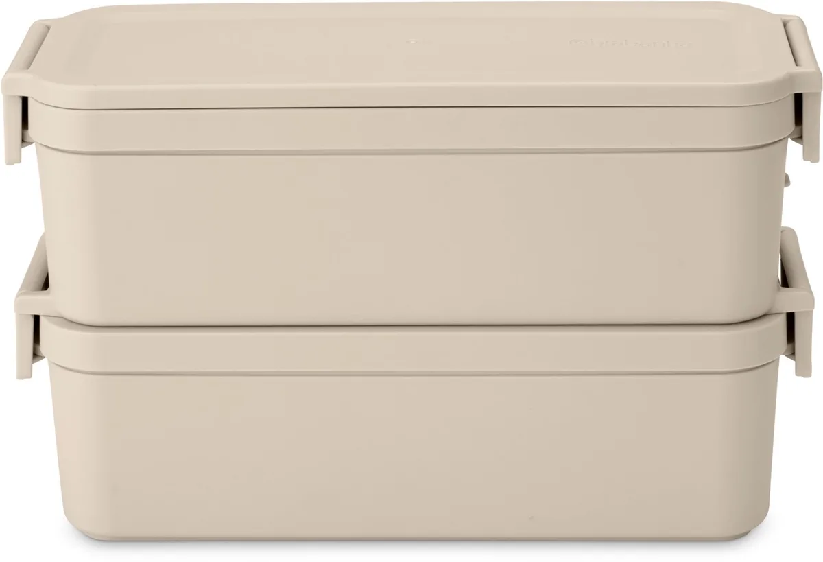 Make & Take Bento lunchbox hoog van Brabantia in Soft Beige – productfoto