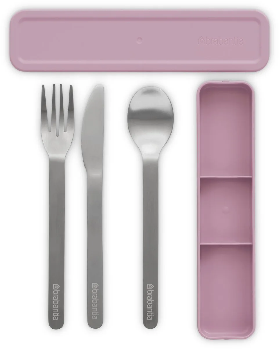Make & Take Bestekset - To Go - 3-delig de Brabantia en Lilac Pink – photo produit