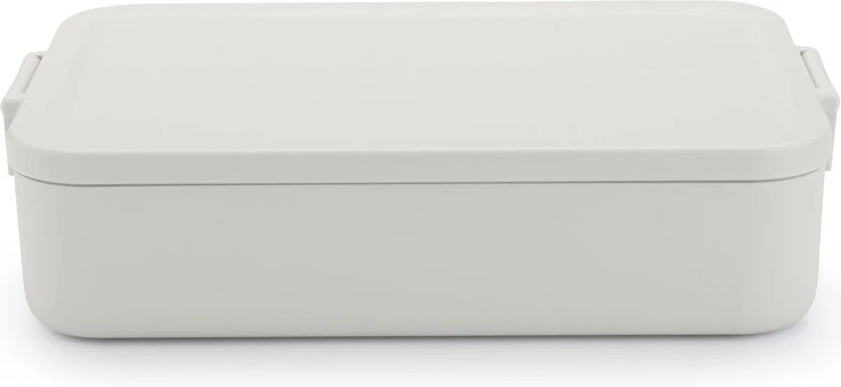 Make & Take Lunchbox/Broodtrommel - Large - Kunststof van Brabantia in Lichtgrijs – productfoto