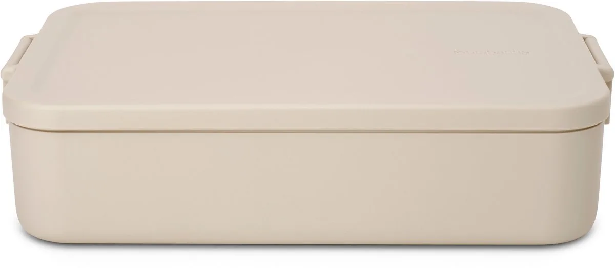 Make & Take Lunchbox/Broodtrommel - Large - Kunststof van Brabantia in Soft Beige – productfoto