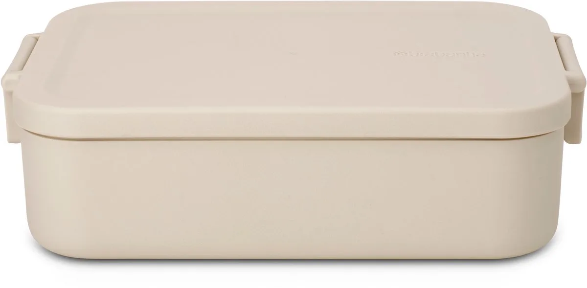 Make & Take Lunchbox/Broodtrommel - Medium - Kunststof van Brabantia in Soft Beige – productfoto